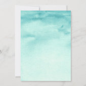 Invitation Brunch nuptial Ombre turquoise Watercolor (Dos)