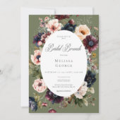 Invitation Brunch nuptial ovale foncé (Devant)