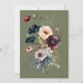 Invitation Brunch nuptial ovale foncé (Dos)