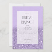 Invitation Brunch nuptial Parties scintillant de verre de lav (Devant)
