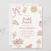Invitation Brunch nuptial Preppy Pastel (Devant)