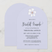 Invitation Brunch nuptial romantique Lilac (Devant / Derrière)
