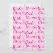 Invitation Brunch nuptial rose chaud moderne (Dos)