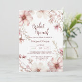 Invitation Brunch nuptial rose et blanc cerise en fleur (Debout devant)