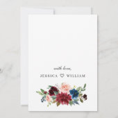 Invitation Brunch nuptial Rose Eucalyptus de la marine de Bou (Dos)