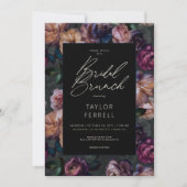 Invitation Brunch nuptial rose foncé et doré (Devant)