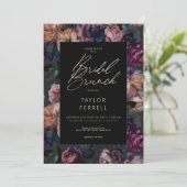 Invitation Brunch nuptial rose foncé et doré (Debout devant)