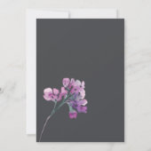 Invitation Brunch nuptial rose violet à charbon de bois (Dos)