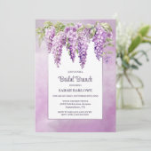 Invitation Brunch nuptial rose Wisteria (Debout devant)