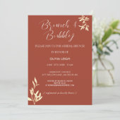 Invitation Brunch nuptial rustique floral intemporel (Debout devant)