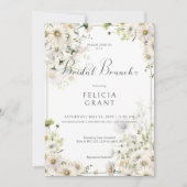 Invitation Brunch nuptial Rustique White Daisies (Devant)