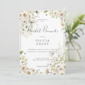 Invitation Brunch nuptial Rustique White Daisies (Debout devant)