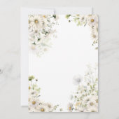 Invitation Brunch nuptial Rustique White Daisies (Dos)