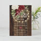 Invitation Brunch nuptial rustique Woodsy Lightsy Wreath (Debout devant)