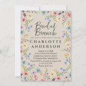 Invitation Brunch nuptial simple Fête des mariées Fleur sauva (Devant)