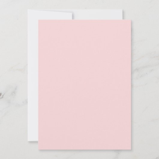 Invitation Brunch nuptial simple rose et gris (Dos)