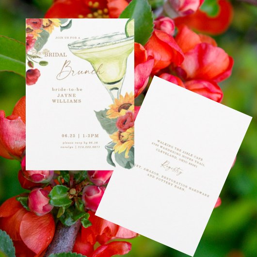 Invitation Brunch nuptial toscan coloré Margarita