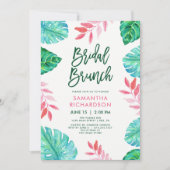 Invitation Brunch nuptial trendy tropical Watercolor (Devant)