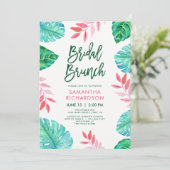 Invitation Brunch nuptial trendy tropical Watercolor (Debout devant)
