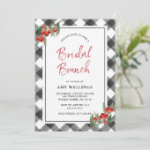 Invitation Brunch nuptiale fait sur commande noir et blanc de (Debout devant)