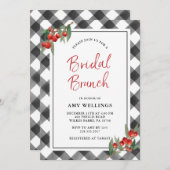 Invitation Brunch nuptiale fait sur commande noir et blanc de (Devant / Derrière)