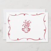 Invitation Brunch nuptiale main levée photo française (Dos)