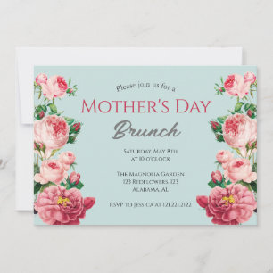 Invitation Brunch personnalisé pour la fête des mères   Thème