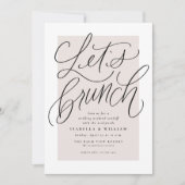 Invitation Brunch poêlé rose pâle après mariage (Devant)