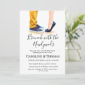 Invitation Brunch post-Mariage décontracté Calligraphie moder (Debout devant)