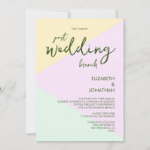 Invitation Brunch post-Mariage géométrique Pastel émoussé (Devant)