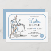 Invitation Brunch pour dames (Devant / Derrière)
