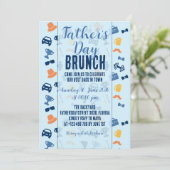 Invitation brunch pour la fête des Pères avec icôn (Debout devant)