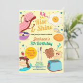 Invitation brunch pour le petit déjeuner étincelan (Debout devant)