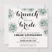 Invitation Brunch pour l'invitation de la mariée succulente à (Devant)