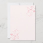 Invitation Brunch rose et Fête des mariées mousseuse (Dos)