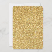 Invitation Brunch rose et or et Fête de l'mariée mousseuse (Dos)