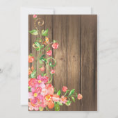 Invitation Brunch Rustic Floral 40e anniversaire surprise (Dos)