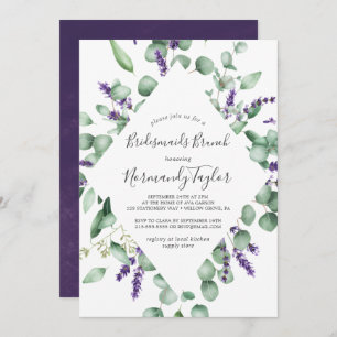 Invitation Brunch Rustic Lavender et Eucalyptus Bridesmaids