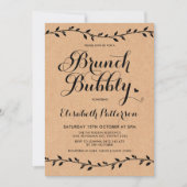 Invitation Brunch rustique & Baby shower Bubbly Moderne Laure (Devant)