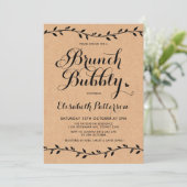 Invitation Brunch rustique & Baby shower Bubbly Moderne Laure (Debout devant)