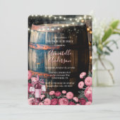 Invitation Brunch rustique en tonneau de Whiskey et Bubbly (Debout devant)