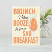 Invitation Brunch sans bouchon Brunch (Debout devant)