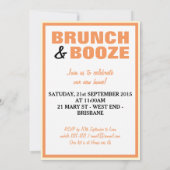 Invitation Brunch sans bouchon Brunch (Dos)