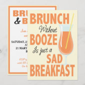 Invitation Brunch sans bouchon Brunch (Devant / Derrière)