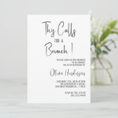 Invitation Brunch simple d'anniversaire moderne minimaliste (Debout devant)