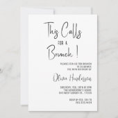 Invitation Brunch simple minimal de fête d'anniversaire moder (Devant)