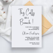 Invitation Brunch simple minimal de fête d'anniversaire moder