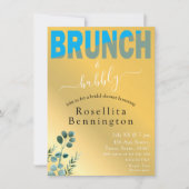 Invitation Brunch stylisé et Fête des mariées Bubbly (Devant)