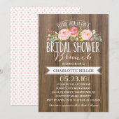 Invitation Brunch sur bannière rose | Fête des mariées (Devant / Derrière)