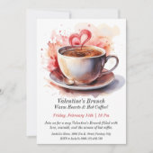 Invitation Brunch sur mesure Valentine - Coeurs chauds (Devant)